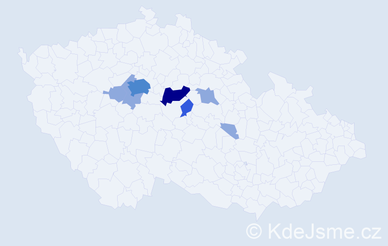 Příjmení: 'Krincvajová', počet výskytů 14 v celé ČR