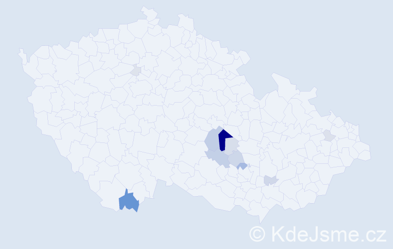 Příjmení: 'Šaclová', počet výskytů 41 v celé ČR