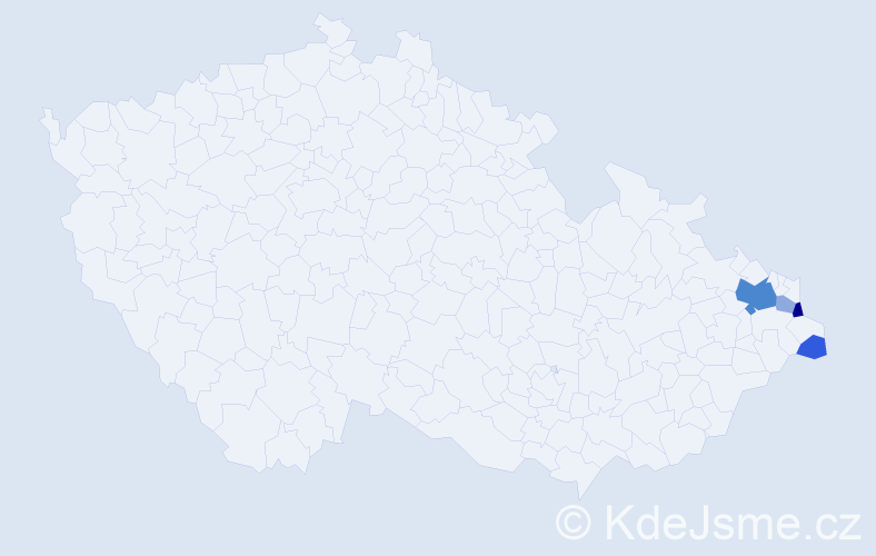 Příjmení: 'Piegzová', počet výskytů 11 v celé ČR