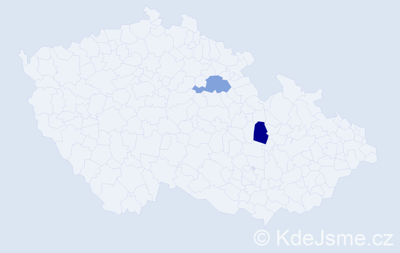 Příjmení: 'Kopunczová', počet výskytů 2 v celé ČR