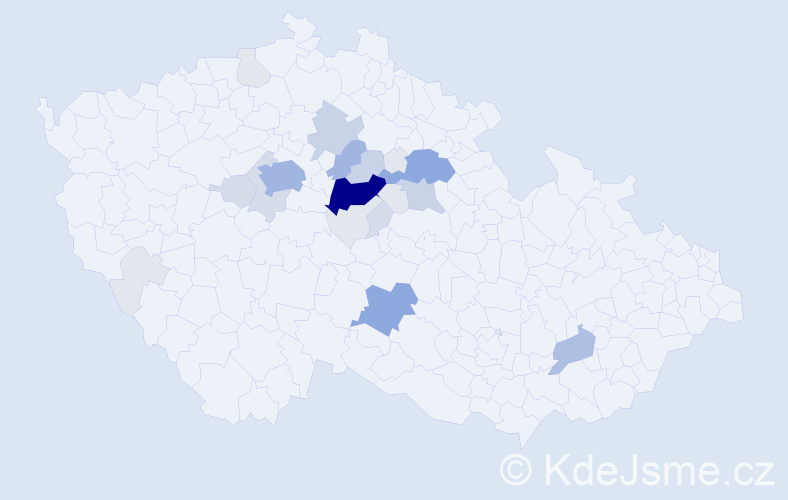 Příjmení: 'Podnecká', počet výskytů 88 v celé ČR