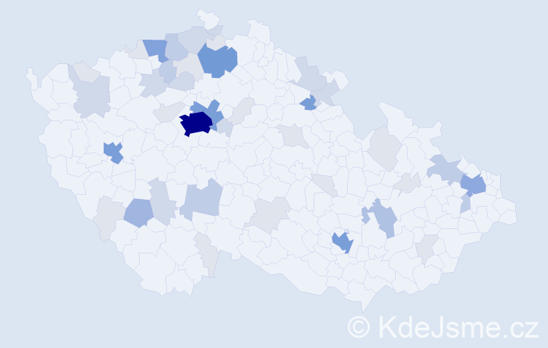 Příjmení: 'Reichertová', počet výskytů 147 v celé ČR