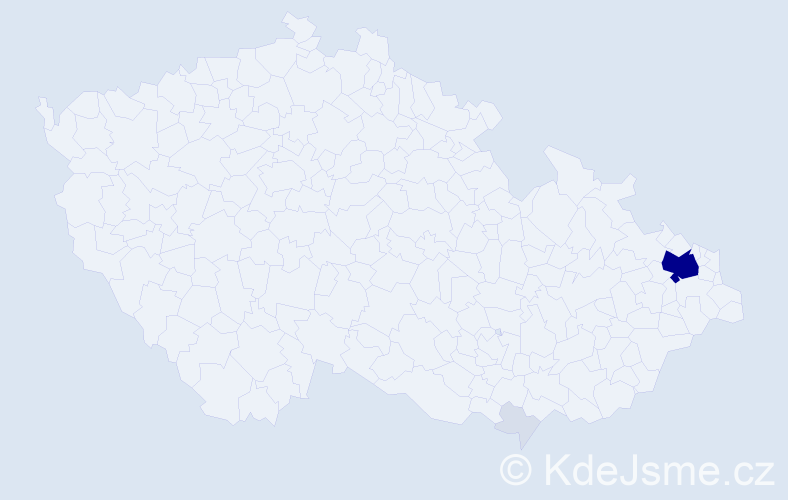 Příjmení: 'Kaloča', počet výskytů 21 v celé ČR