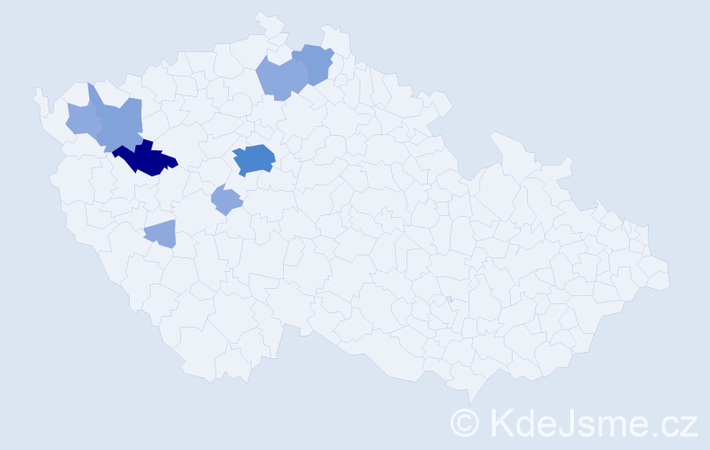 Příjmení: 'Bech', počet výskytů 20 v celé ČR
