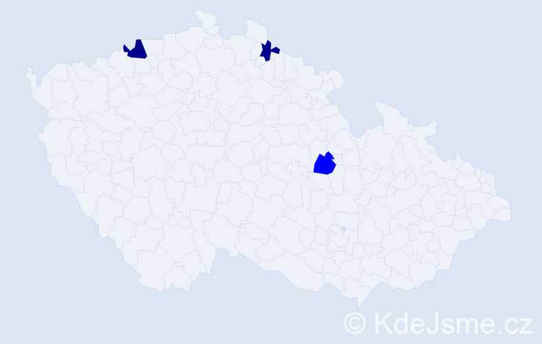 Příjmení: 'Bodo', počet výskytů 5 v celé ČR