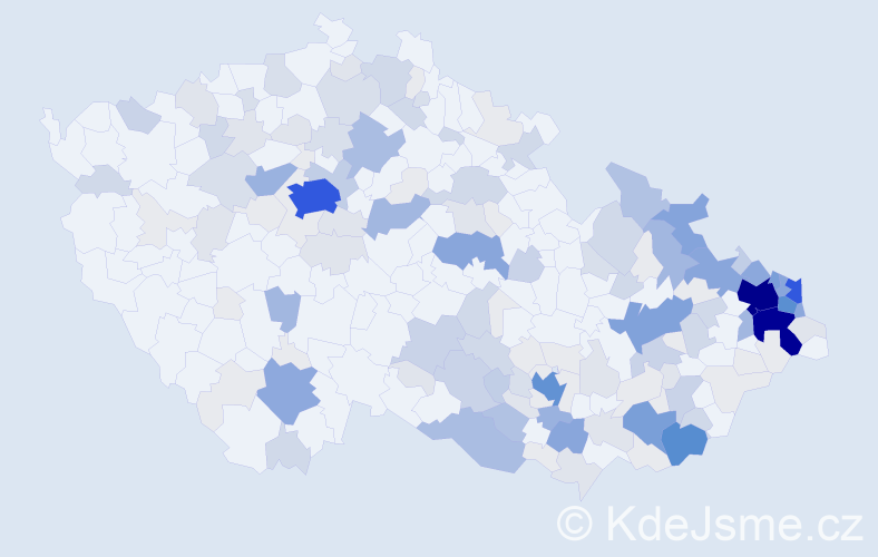 Příjmení: 'Kolek', počet výskytů 726 v celé ČR