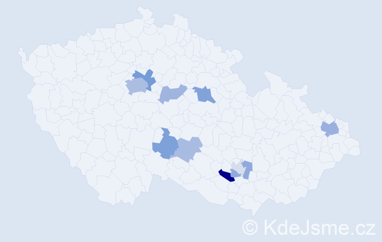 Příjmení: 'Cheypesh', počet výskytů 22 v celé ČR