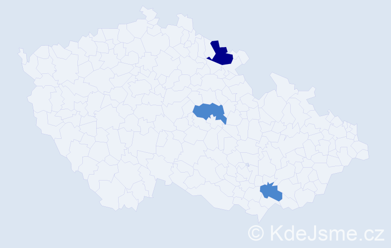 Příjmení: 'Pruska', počet výskytů 8 v celé ČR