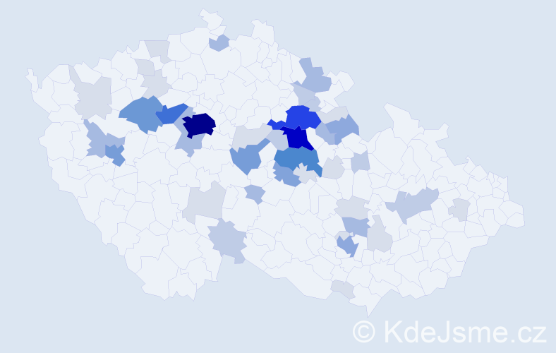 Příjmení: 'Mejtská', počet výskytů 151 v celé ČR