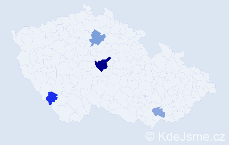 Příjmení: 'Kukral', počet výskytů 8 v celé ČR