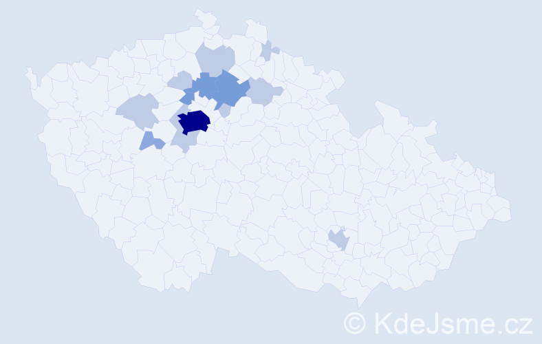 Příjmení: 'Štylerová', počet výskytů 29 v celé ČR