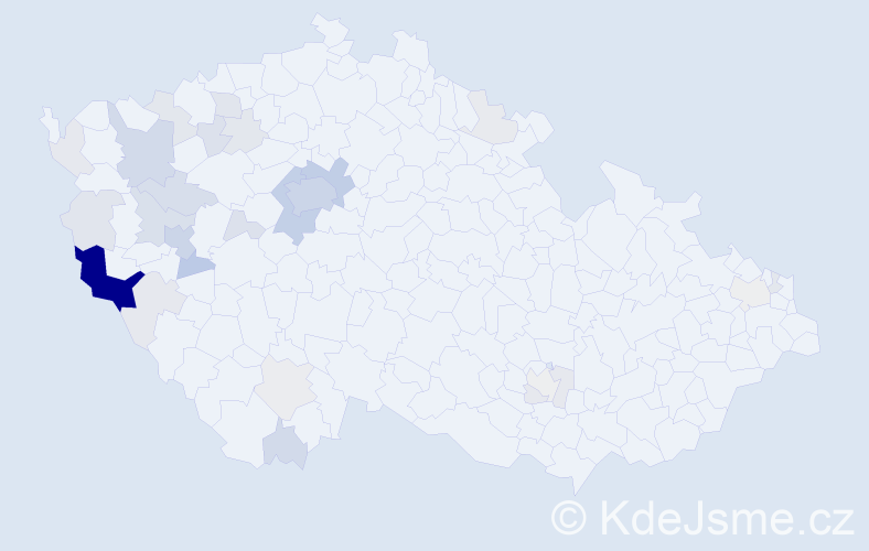 Příjmení: 'Kobesová', počet výskytů 120 v celé ČR
