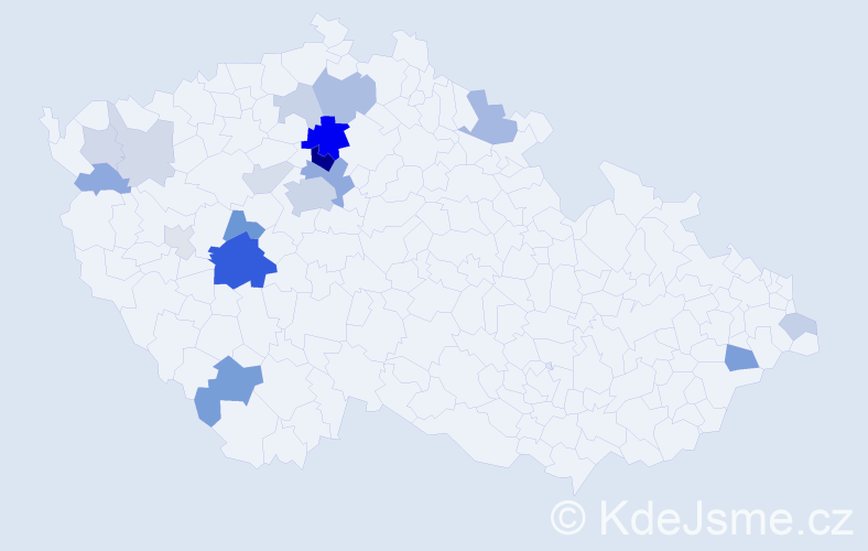 Příjmení: 'Kroužecká', počet výskytů 51 v celé ČR