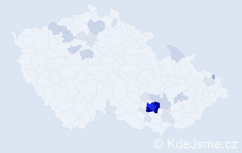 Příjmení: 'Skládaná', počet výskytů 82 v celé ČR