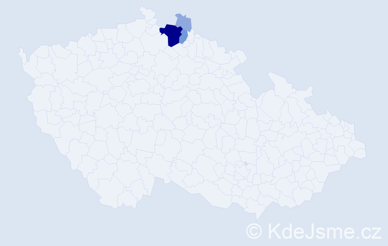 Příjmení: 'Dymokurská', počet výskytů 13 v celé ČR