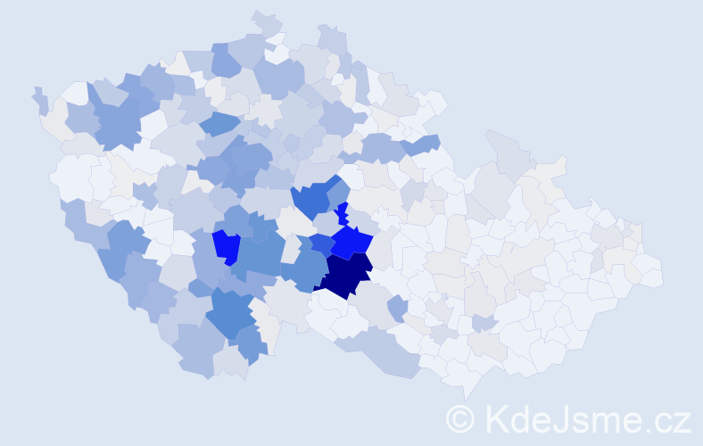 Příjmení: 'Dolejší', počet výskytů 2203 v celé ČR