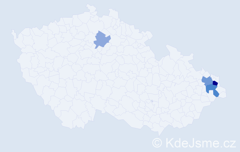Příjmení: 'Barabasz', počet výskytů 12 v celé ČR