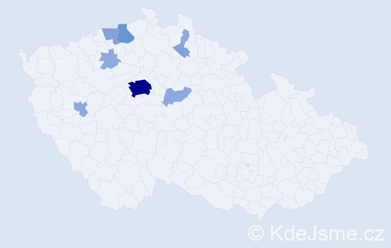Příjmení: 'Babenko', počet výskytů 19 v celé ČR