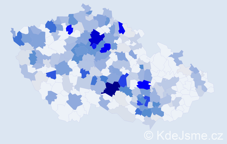 Příjmení: 'Boháčková', počet výskytů 927 v celé ČR