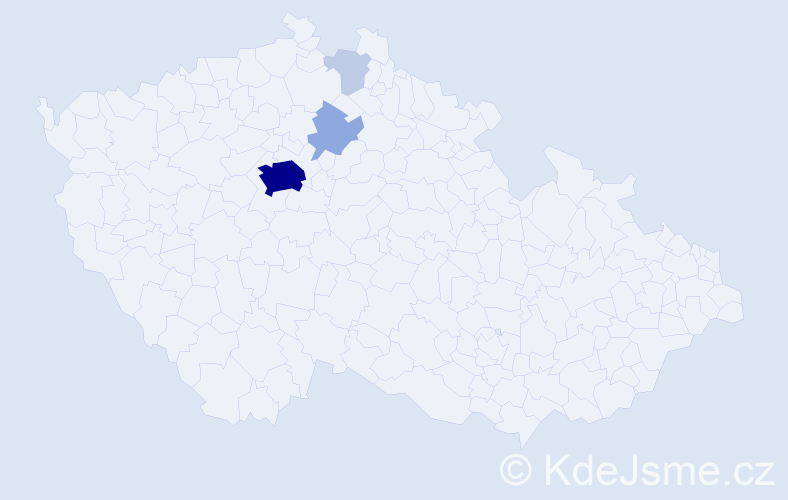 Příjmení: 'Erdeli', počet výskytů 13 v celé ČR