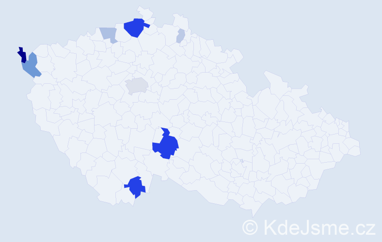Příjmení: 'Kudrhalt', počet výskytů 29 v celé ČR