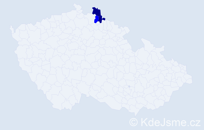 Příjmení: 'Kaschel', počet výskytů 5 v celé ČR