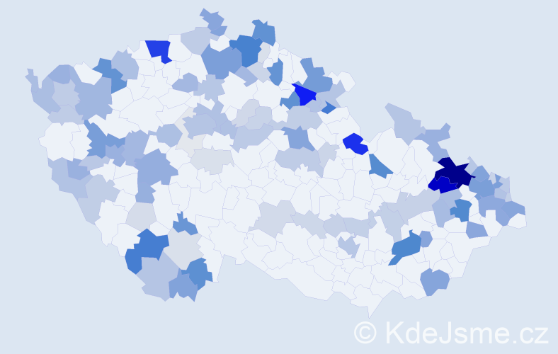 Příjmení: 'Baierová', počet výskytů 410 v celé ČR