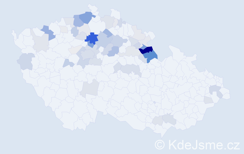 Příjmení: 'Řízková', počet výskytů 176 v celé ČR