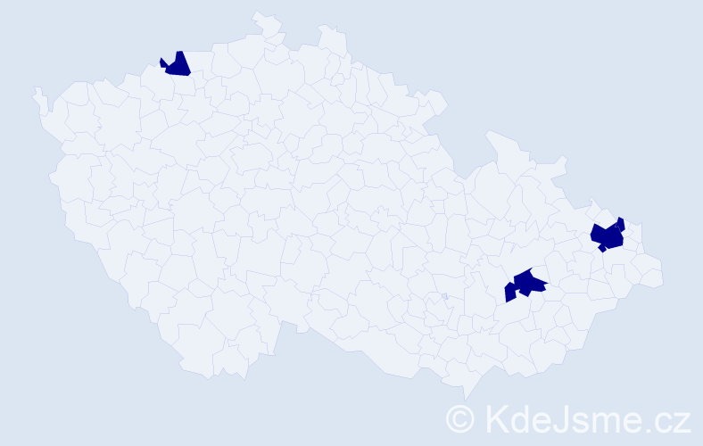 Příjmení: 'Ulincová', počet výskytů 4 v celé ČR