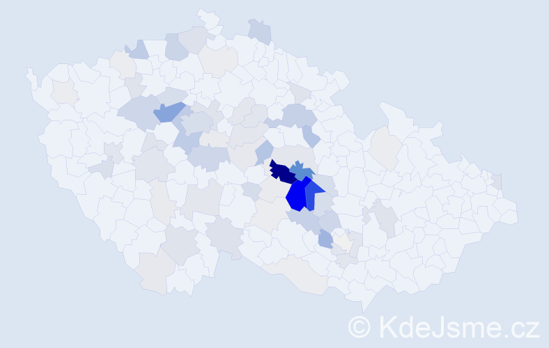 Příjmení: 'Jun', počet výskytů 244 v celé ČR