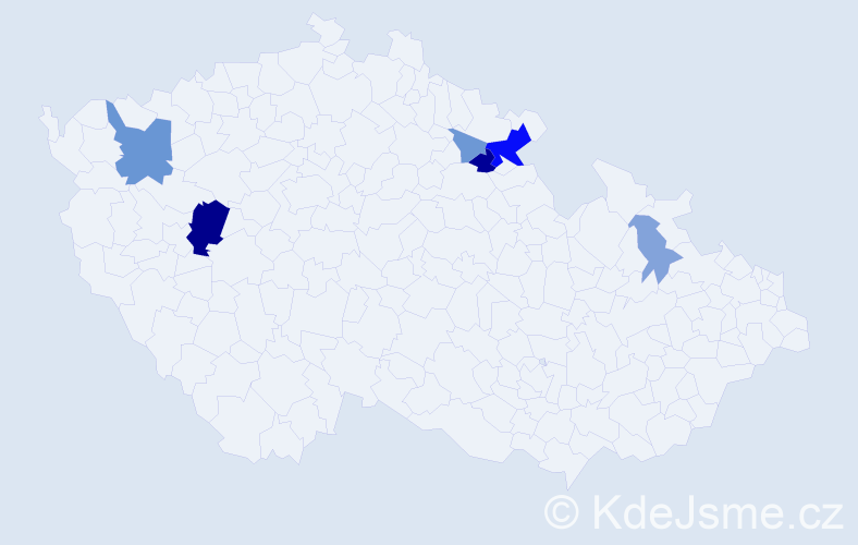 Příjmení: 'Andreovská', počet výskytů 17 v celé ČR