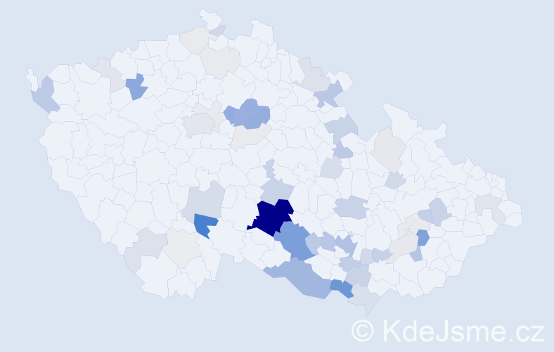 Příjmení: 'Škrdlová', počet výskytů 206 v celé ČR