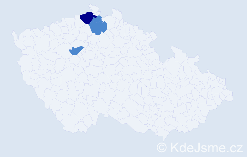 Příjmení: 'Valatová', počet výskytů 6 v celé ČR