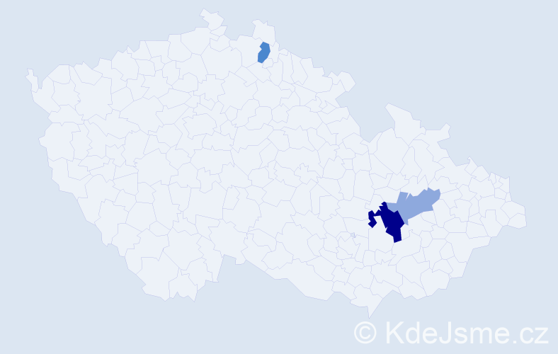 Příjmení: 'Filická', počet výskytů 8 v celé ČR