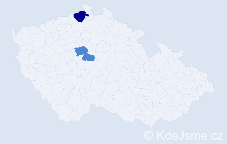 Příjmení: 'Éderová', počet výskytů 5 v celé ČR