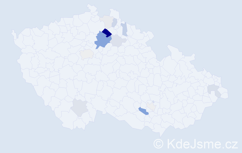 Příjmení: 'Čupíková', počet výskytů 34 v celé ČR