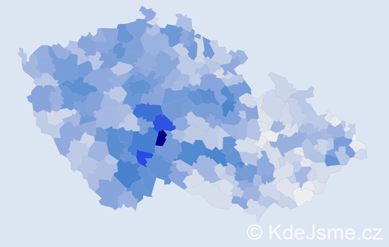 Příjmení: 'Zemanová', počet výskytů 9058 v celé ČR