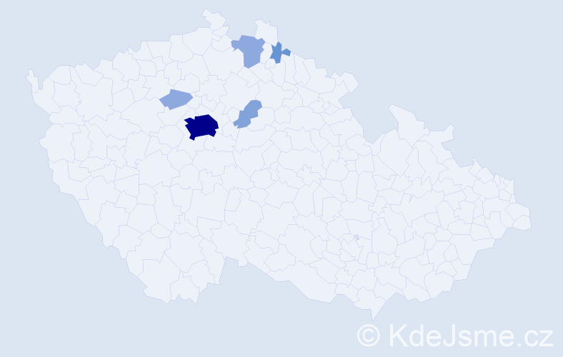 Příjmení: 'Mattern', počet výskytů 15 v celé ČR