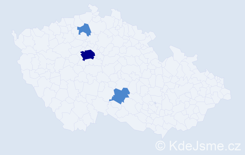 Příjmení: 'Kalašnikov', počet výskytů 5 v celé ČR