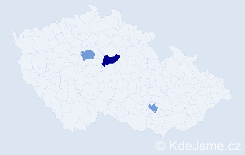 Příjmení: 'Novakov', počet výskytů 5 v celé ČR