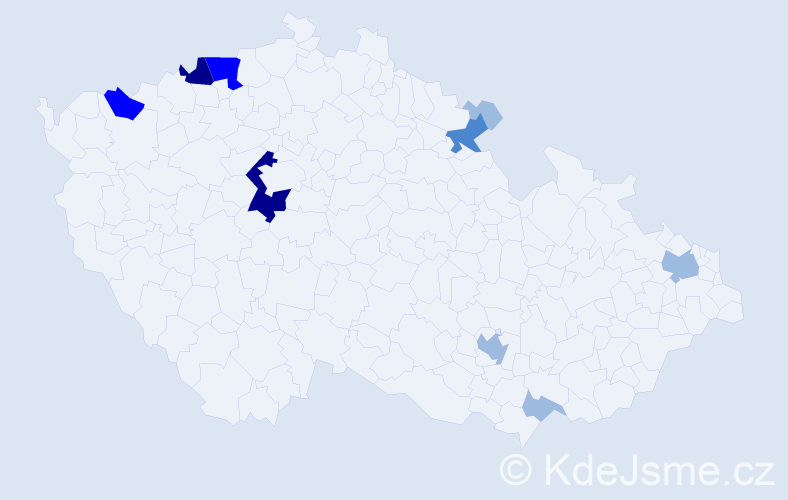 Příjmení: 'Šida', počet výskytů 20 v celé ČR