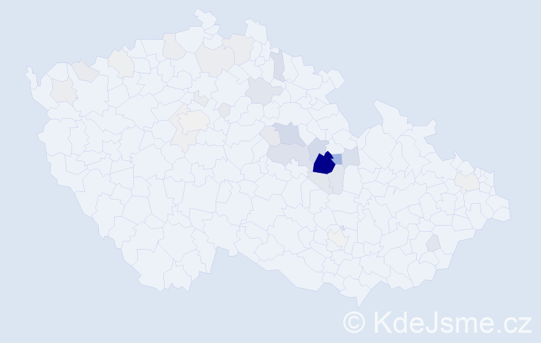Příjmení: 'Klejch', počet výskytů 109 v celé ČR