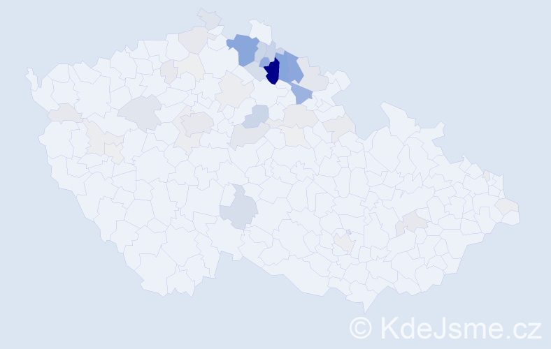 Příjmení: 'Chlum', počet výskytů 199 v celé ČR