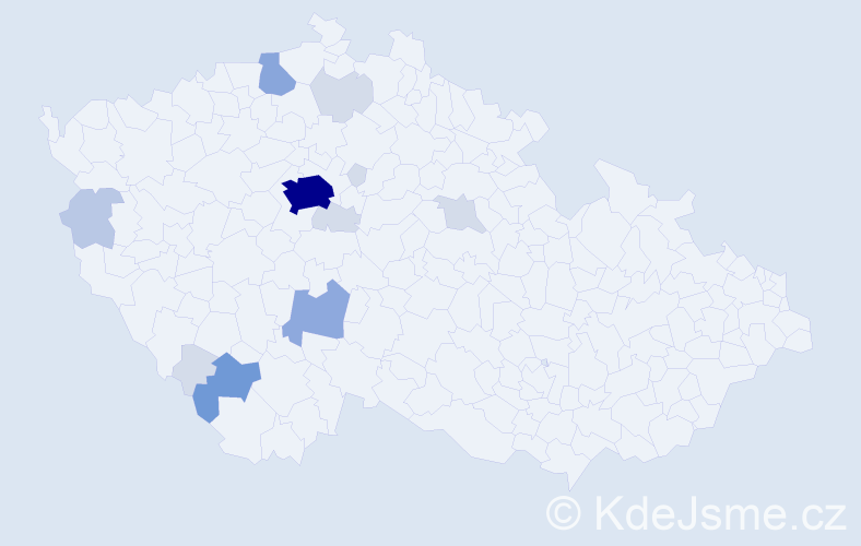 Příjmení: 'Haislová', počet výskytů 38 v celé ČR