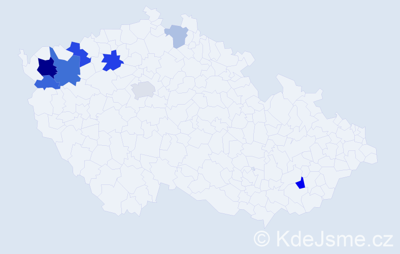 Příjmení: 'Slivkanič', počet výskytů 18 v celé ČR