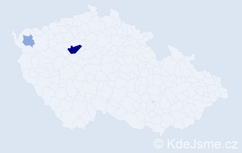 Příjmení: 'Kaberlová', počet výskytů 6 v celé ČR