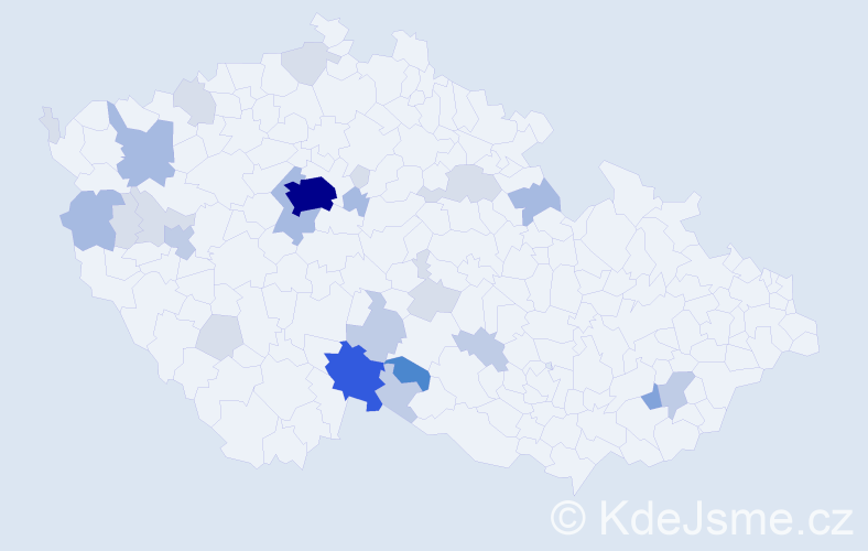 Příjmení: 'Sejrková', počet výskytů 81 v celé ČR