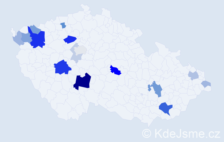 Příjmení: 'Kromková', počet výskytů 44 v celé ČR