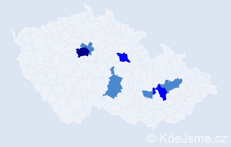 Příjmení: 'Ayurzana', počet výskytů 12 v celé ČR