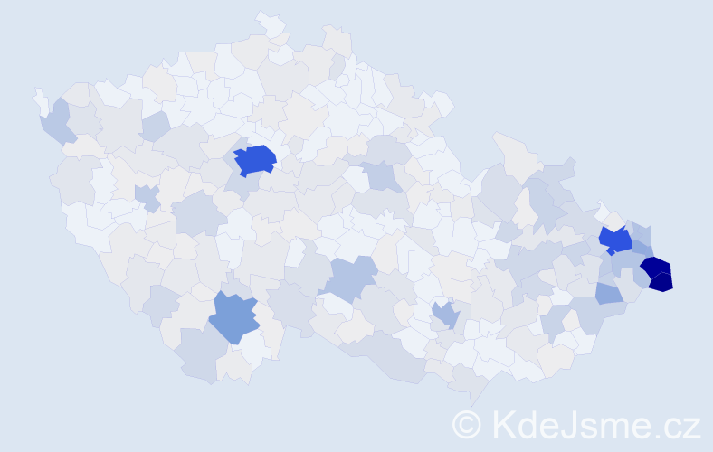 Příjmení: 'Kantorová', počet výskytů 1329 v celé ČR